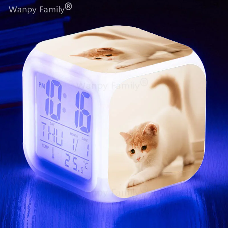 Kids Room Touch Sensing Wake Up Tiemr Portable Desk Clock With Music