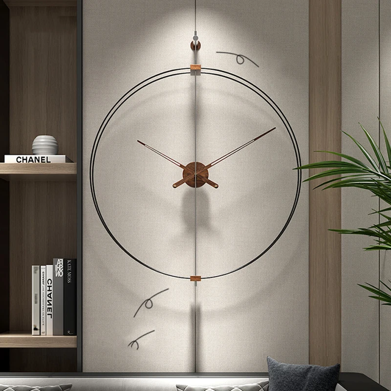 

Living Room Art Wall Clocks Design Modern Bedroom Large Metal Wall Clock Luxury Silent Decoration Salon Wall Decorations WWH20XP