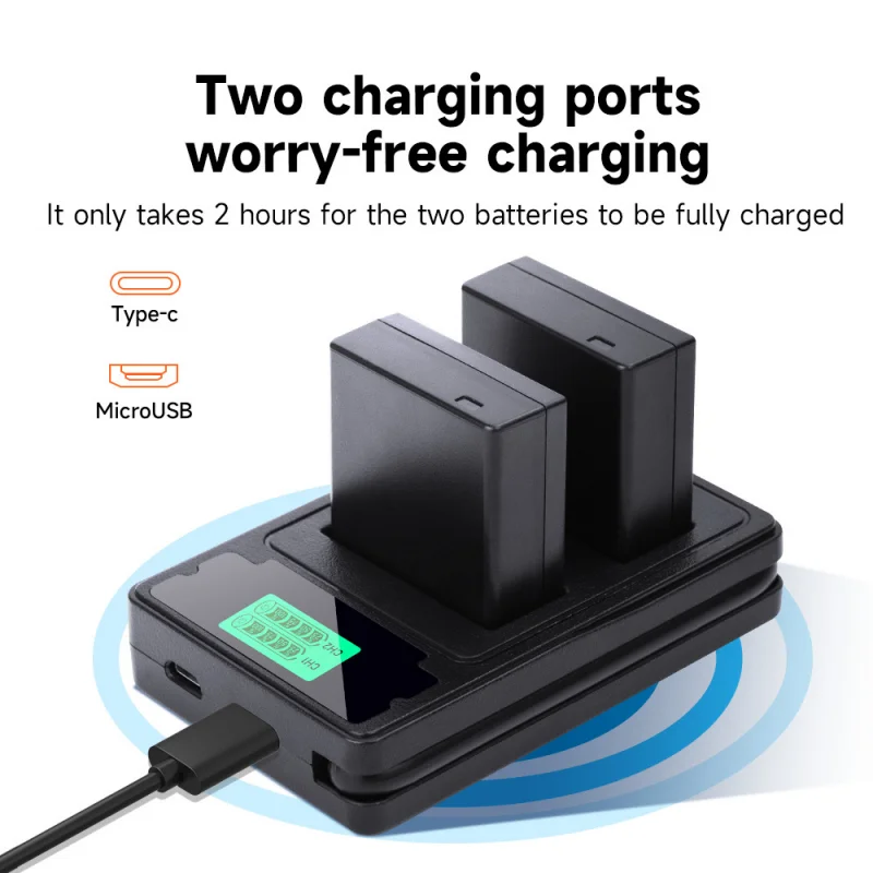 Зарядное устройство с двойным USB-дисплеем и ЖК-дисплеем DMW-BLG10