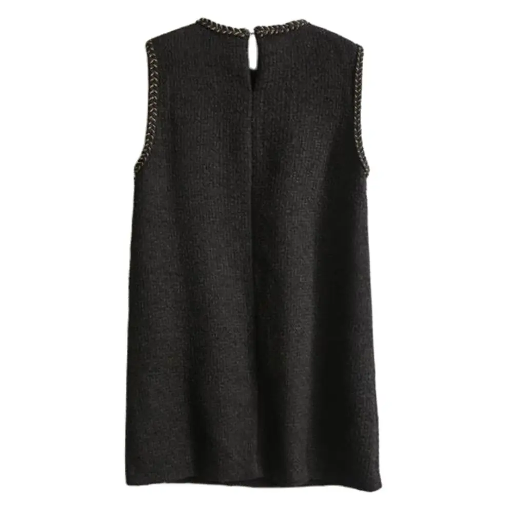 Женское Шерстяное Платье До Колена элегантное модное клетчатое платье в