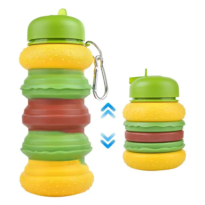 

Collapse Water Bottles Silicone Collapsing Water Bottle Reusable Leak Proof Expandable Sports Cups for Camping Gym Travel Hiking