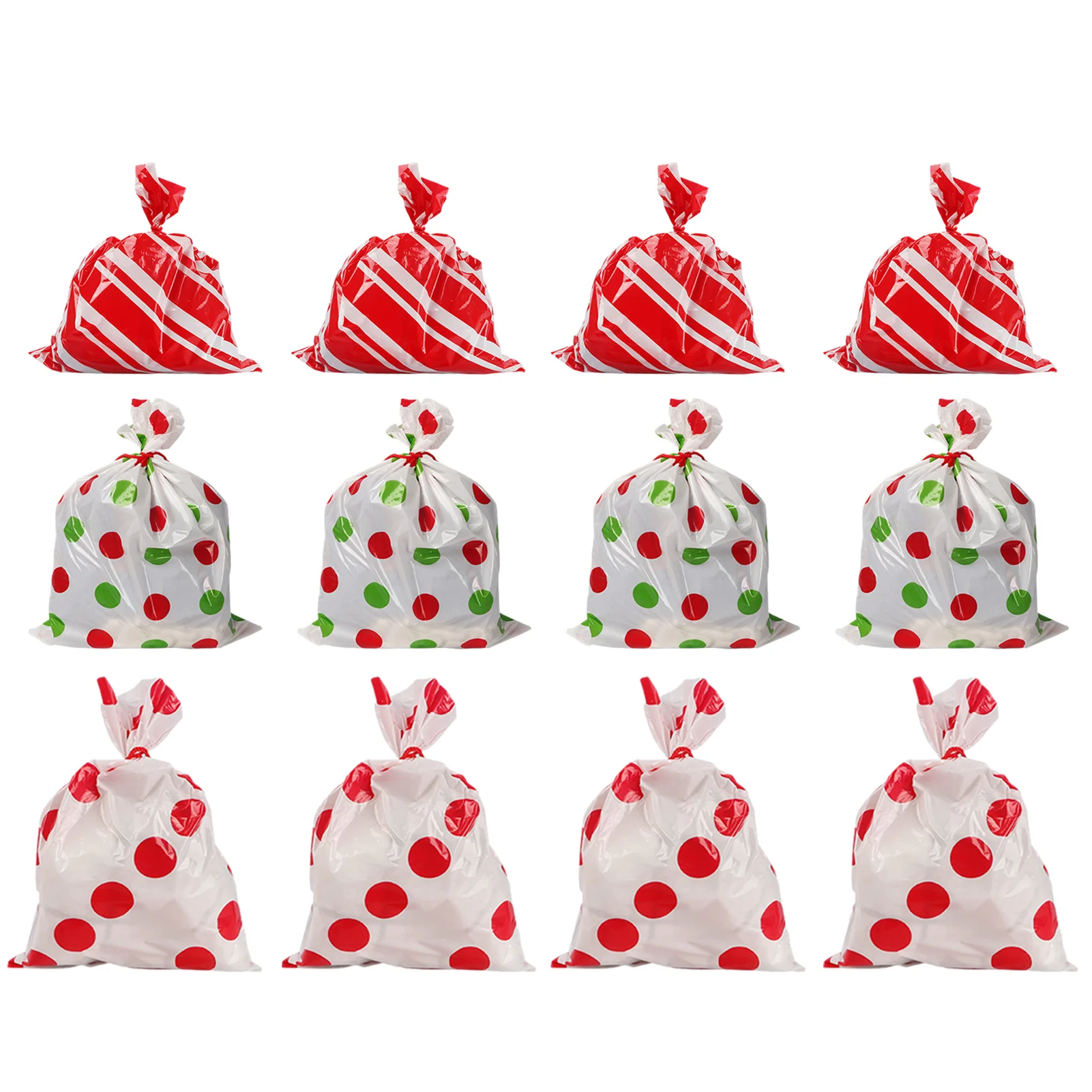 

Christmas Candy Packing Bags 12 Pcs Mutiple Sizes Christmas Bags for Gifts Durable and Tear-resistant Bag for Family Gathering