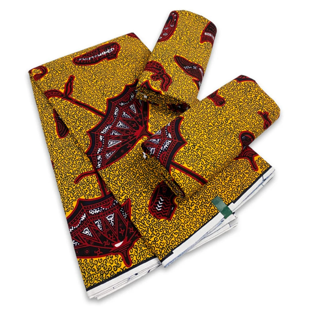 

African Wax Fabric 100% Cotton Veritable Wax Nigerian Ankara Block Prints Batik Fabric Dutch Pagne 6yards 2023 For Sewing VL-148