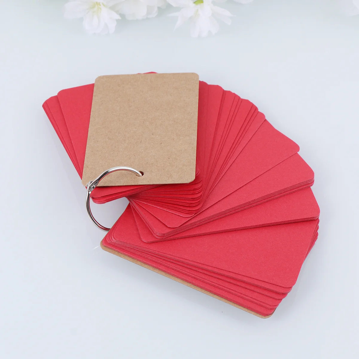 

3Pcs Notepads, Blank Spiral Notepads Small Pocket Notebooks Blank Study Cards Binder Flash Cards Memo Scratch Pads, 2x5 6cm, Red