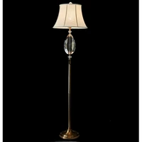 yj Light Luxury Crystal Floor Lamp Living Room Creative Minimalist Modern Nordic Bedroom Decoration Bedside Lamp