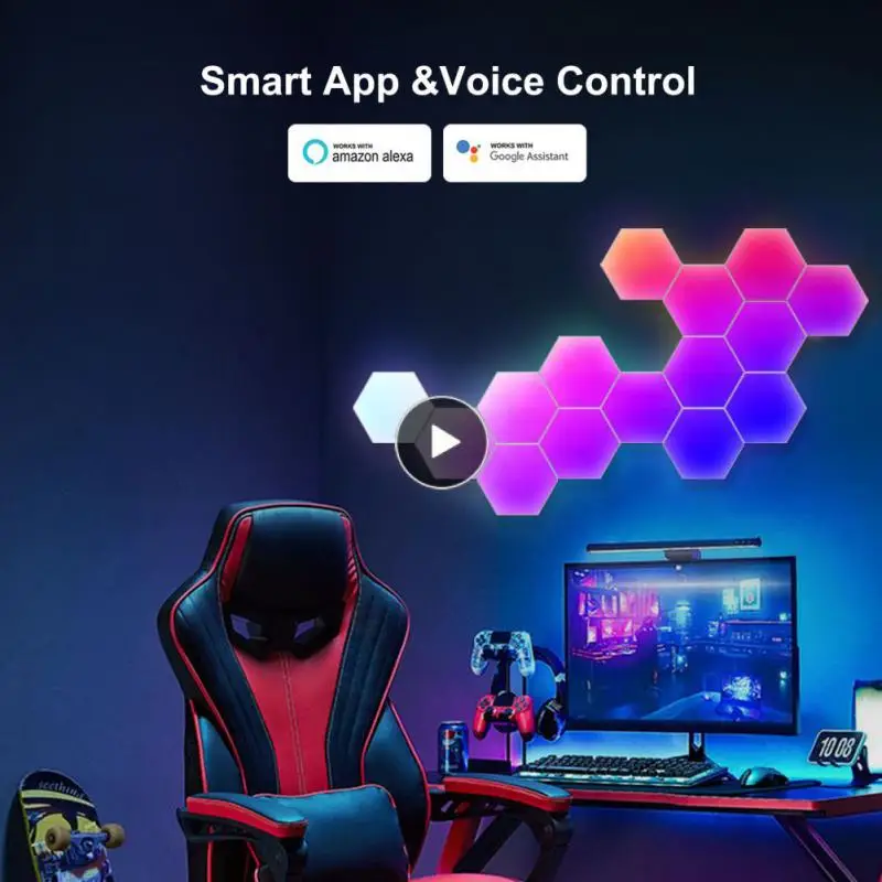 

Voice Control Induction Lamp Wifi Remote Control Rgbic Light Tuya Smart Light Panels Work With Alexa Google Home