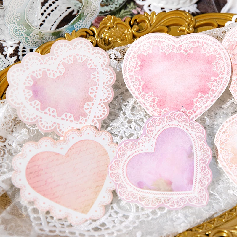 

30 sheets Aesthetic lace decorative material paper handmade craft paper Background pad card Scrapbooking accessories INS