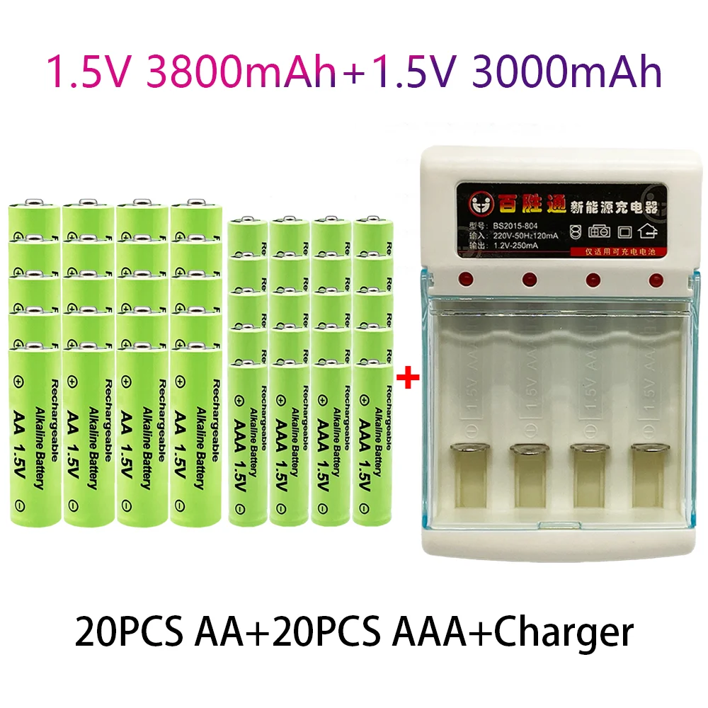 

Batterie NI-MH ordinateurs 100% 1.5V AA 3800 mAh + AAA 3000 mAh Rechargeable pour horloges, souris jouets, livraison gratuite