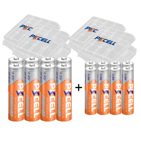 PKCELL 8PC AA 2500MWH BATTERIEEN +8 st