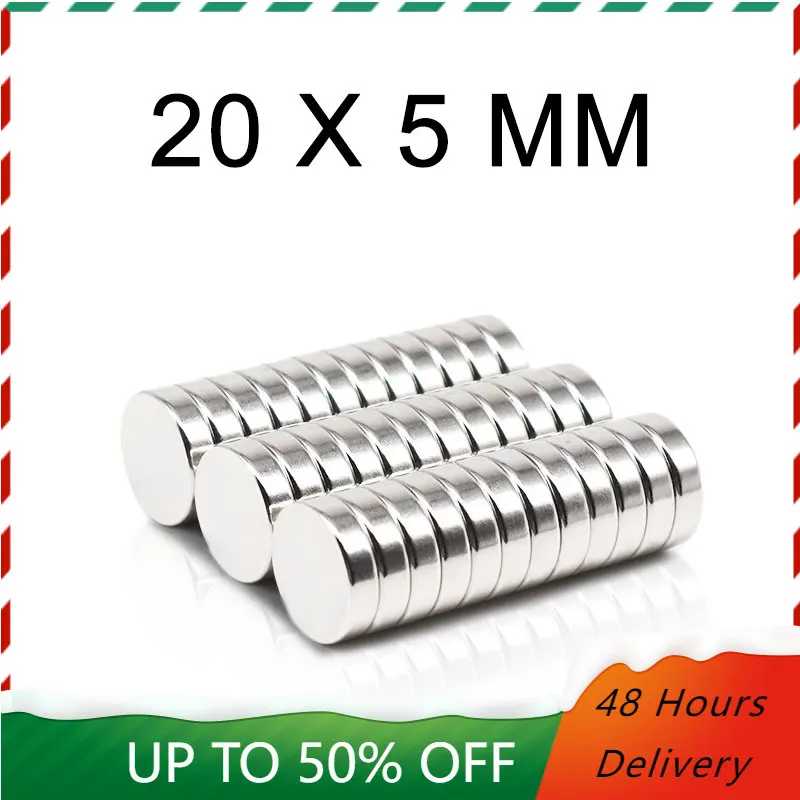 

2/5/8 Pcs 20x5mm Round NdFeB Neodymium Magnets N52 Fridge Magnets Super Strong Rare Earth Magnets Permanent Magnetic imanes Disc
