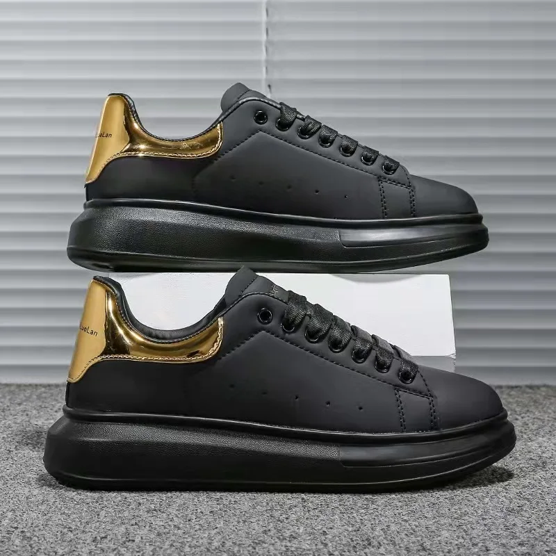 

Men and Women Thick Soles Heighten Small White Shoes Lovers Comfortable Wear-resistant Breathable Leisure Sports Board Shoes