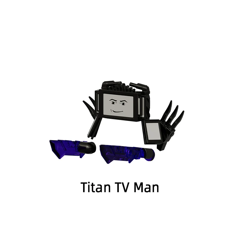 Skibidi Titan Giant TV Lightning Man Flight Monitor Модель туалета Блоки MOC Набор кирпичей Подарки