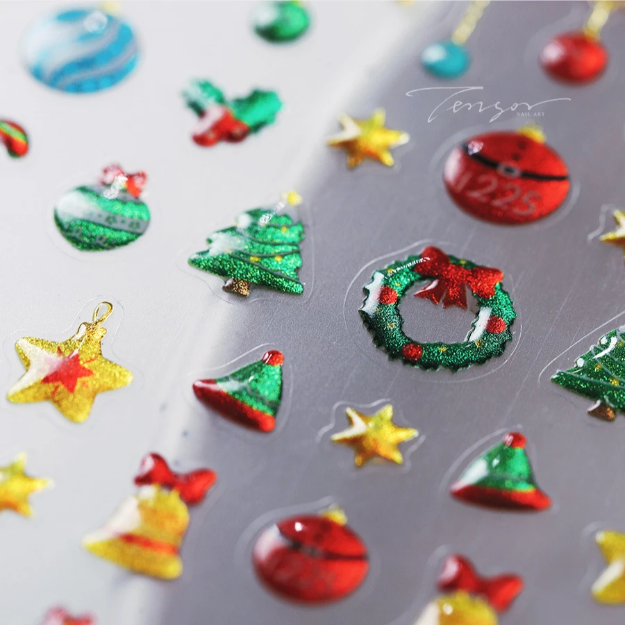 Зимние наклейки для ногтей PONYTREE