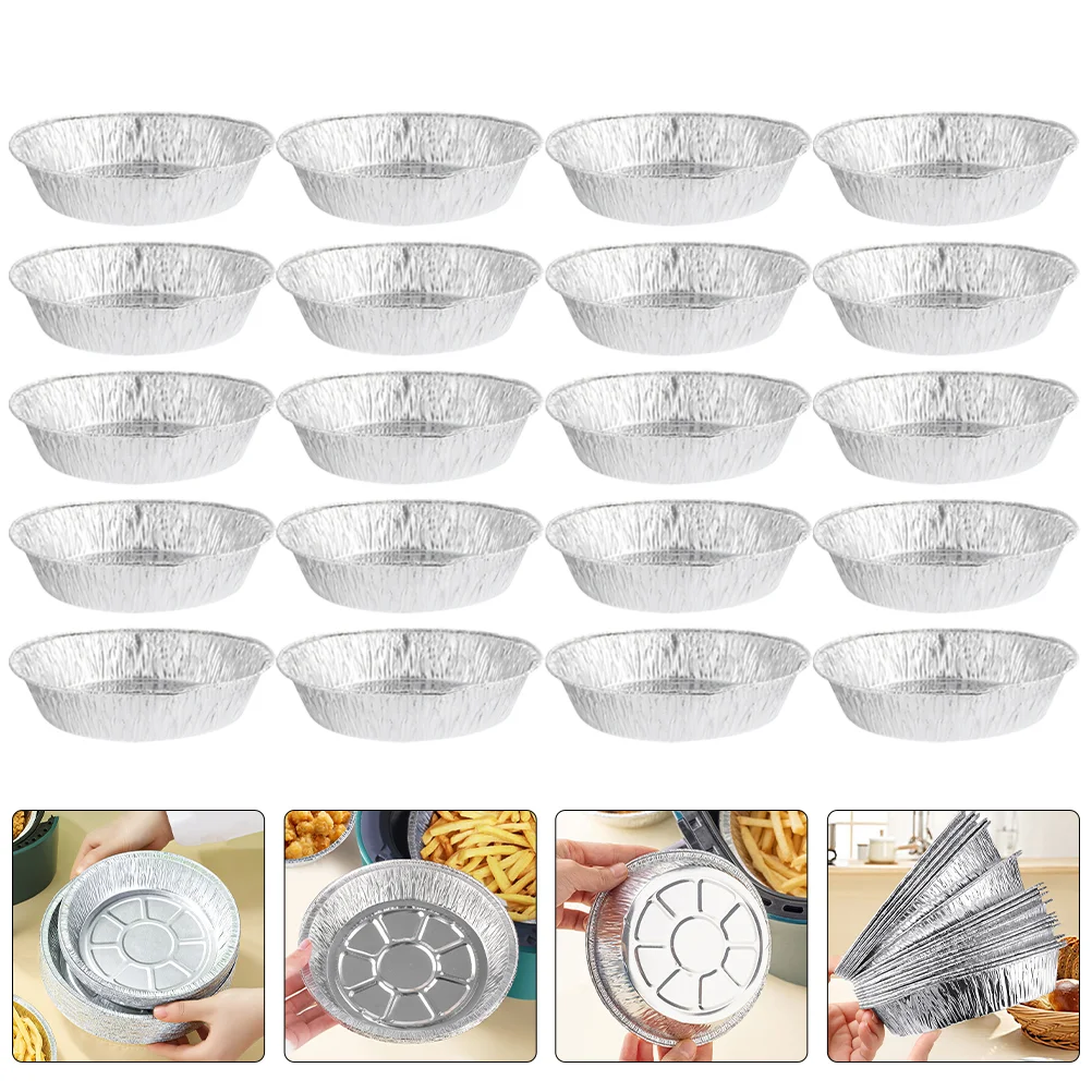 

Pans Cake Baking Trays Aluminum Pan Pie Tins Oven Disposable Plates Tart Out Take Bowls Container Round Mini Pizza Recyclable