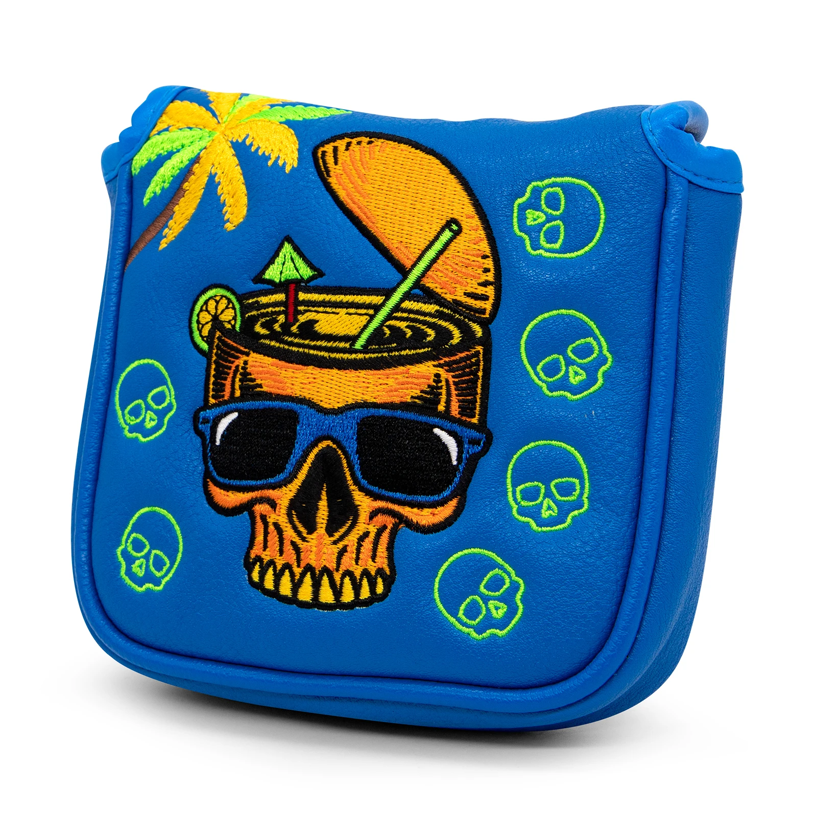 Coolskull Golf головной убор чехол для клюшки голубой Премиум кожаный с магнитом