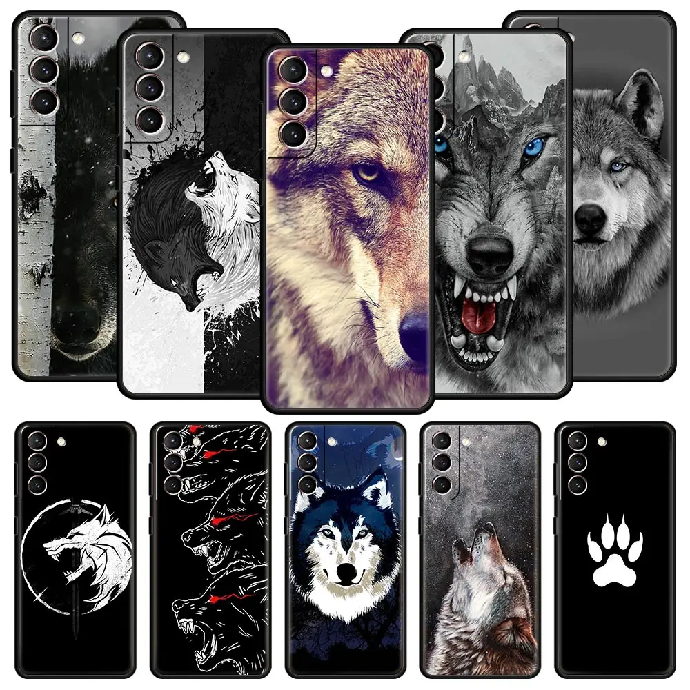 

Animal Wolf Phone Case For Samsung Galaxy S23 S22 Ultra S20 S21 FE 5G S10 S9 Plus S10E S8 S7 Edge Soft Silicone Pattern Cover