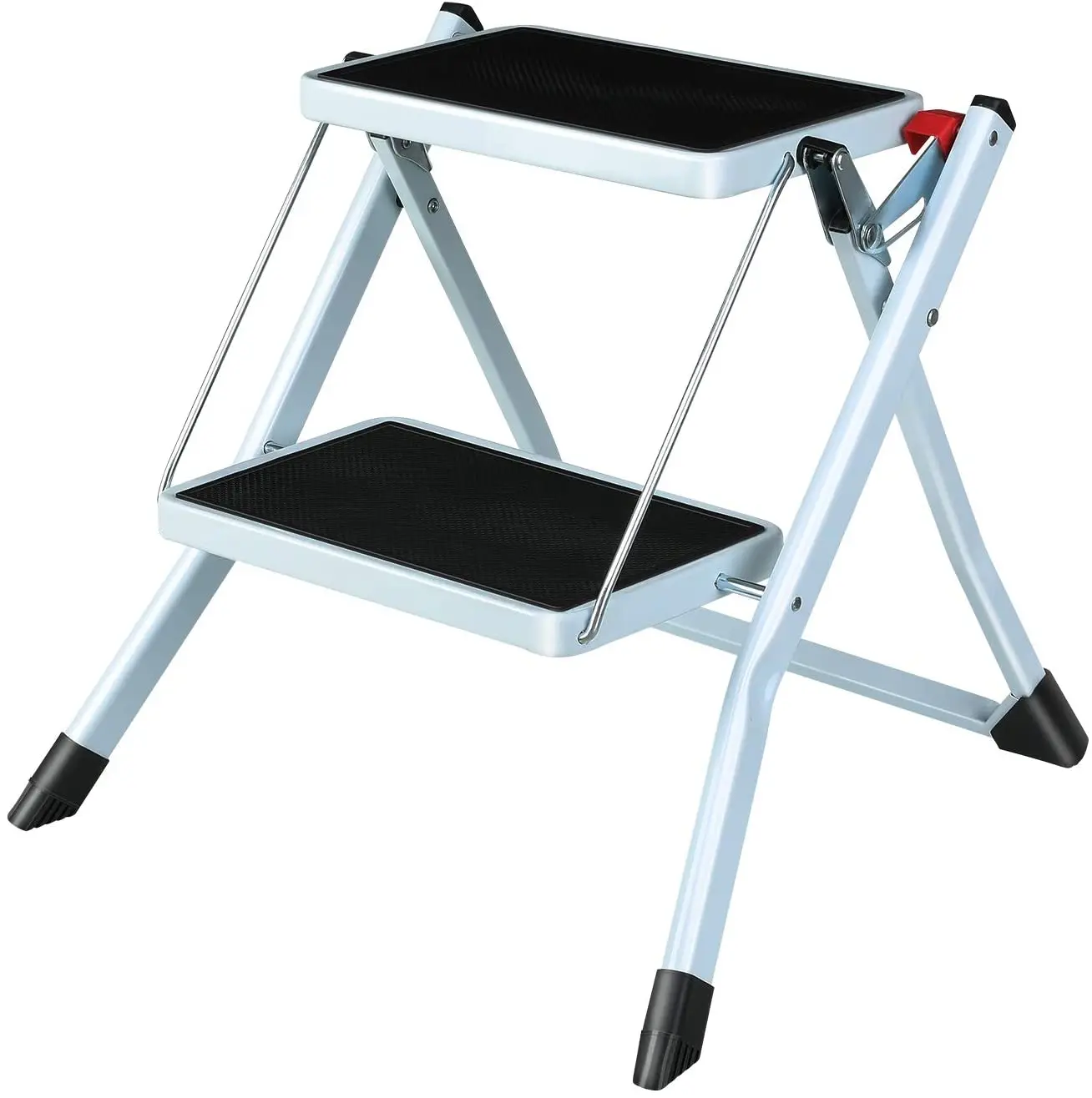 

Household Ladder 150kg Folding Steps 2 Step Ladder Steel Ladder Folding Ladder Home Office Portable Ladder