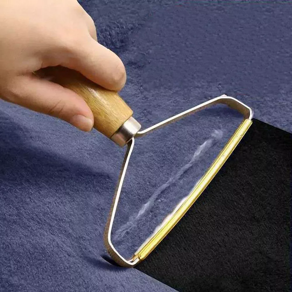 

Portable Manual Clothes Lint Remover Fuzz Fabric Shaver Brush Tool Coat Double Sided Fur Removal Device for Home Travel