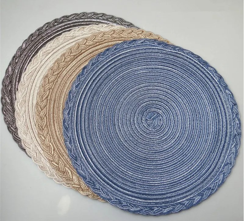 

1Pc 38cm Round Cotton Yarn Lace Drink Coaster Dining Table Dish Cup Mat Placemat Kitchen Accessories Decoration