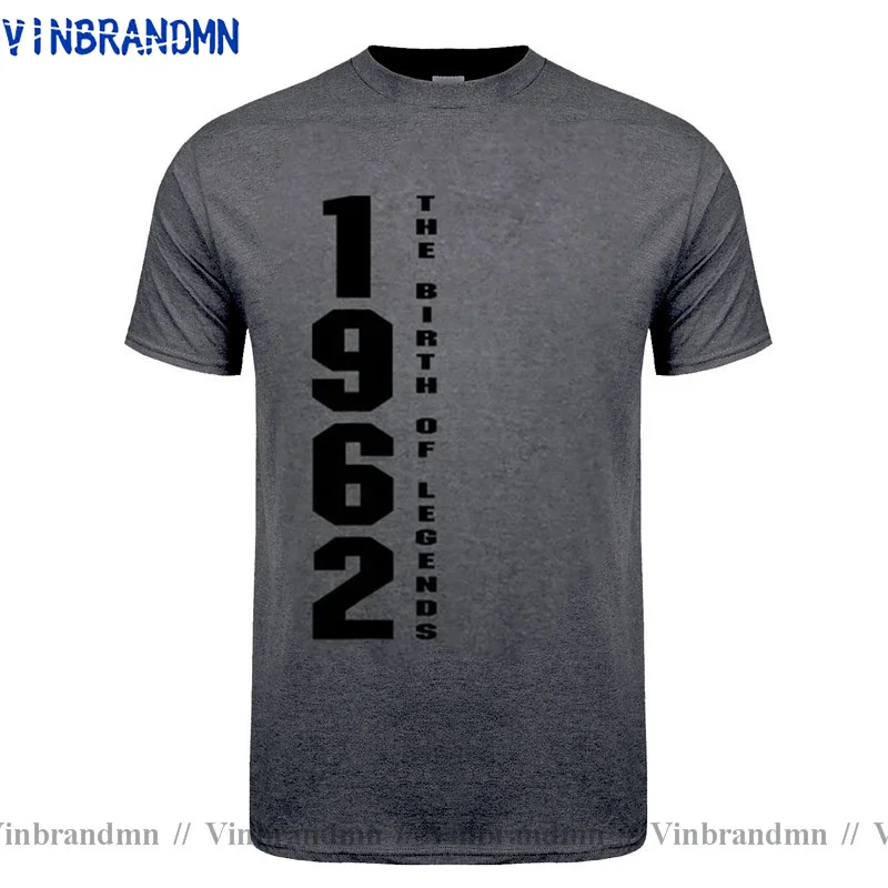 Классическая винтажная футболка 1962 с надписью &quotThe Birth Of Legends&quot Мужская модная на