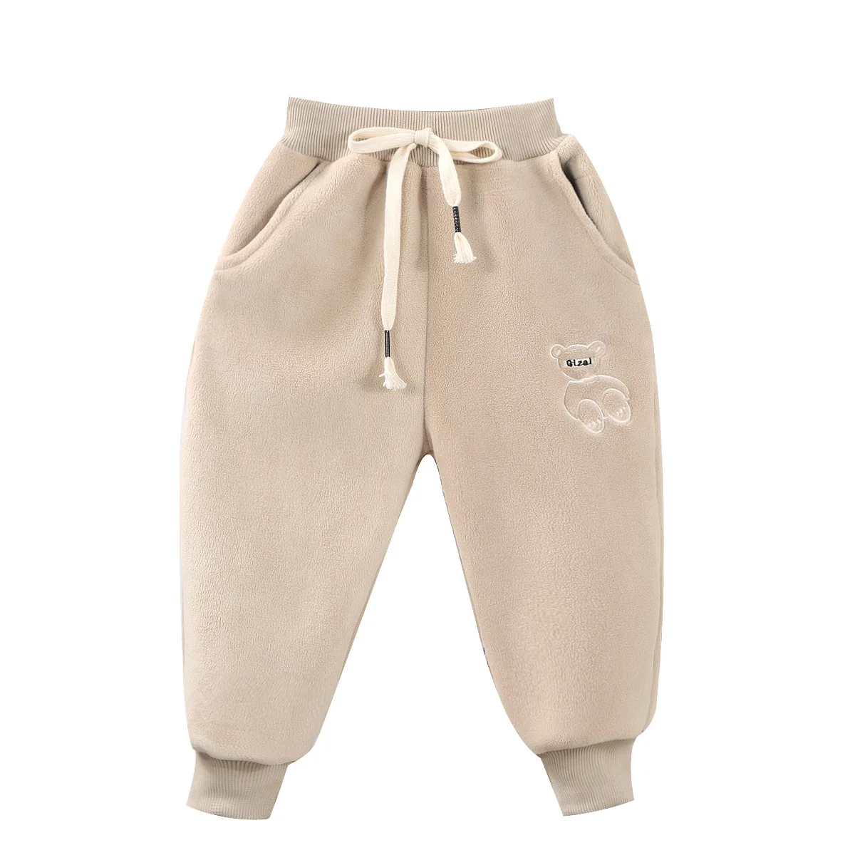 

Детские Фланелевые брюки на осень и зиму, стильные двухсторонние штаны для отдыха для мальчиков и девочек, теплые брюки для малышей, теплая зимняя одежда