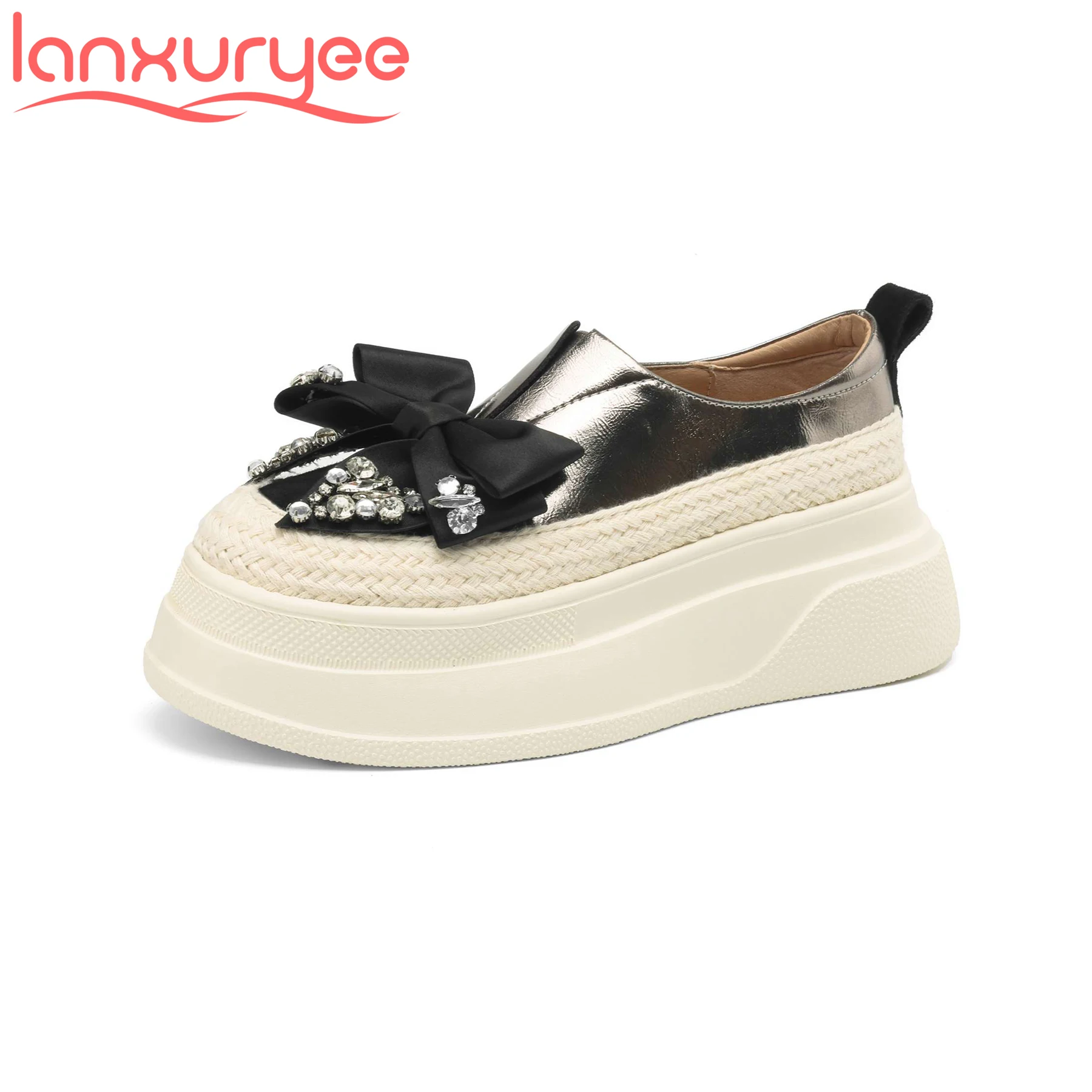 Туфли Lanxuryee женские на платформе и высоком каблуке Вулканизированная подошва