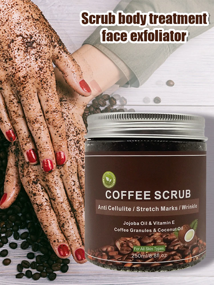 

Sea Salt & Coffee Scrub Grit Coffee Body Scrub With Natural Formula Exfoliator & Cellulite Remover For Nourishing & Hydrating