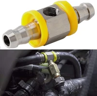 1pcs glowshift 38%e2%80%9d fuel line fuel pressure barbed push lock t fitting adapter with clamps