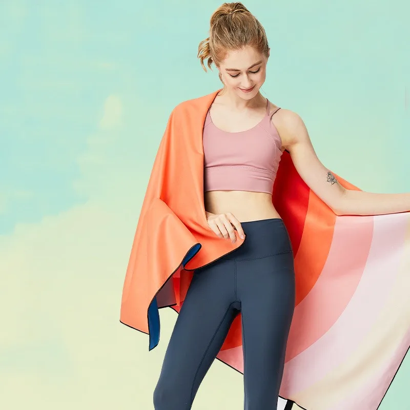 

Absorbent Quick Dry Beach Towel Microfiber Yoga Sports Towel Swimming Beach Towel Portable Towel for Gym Birthday Vacation Gift
