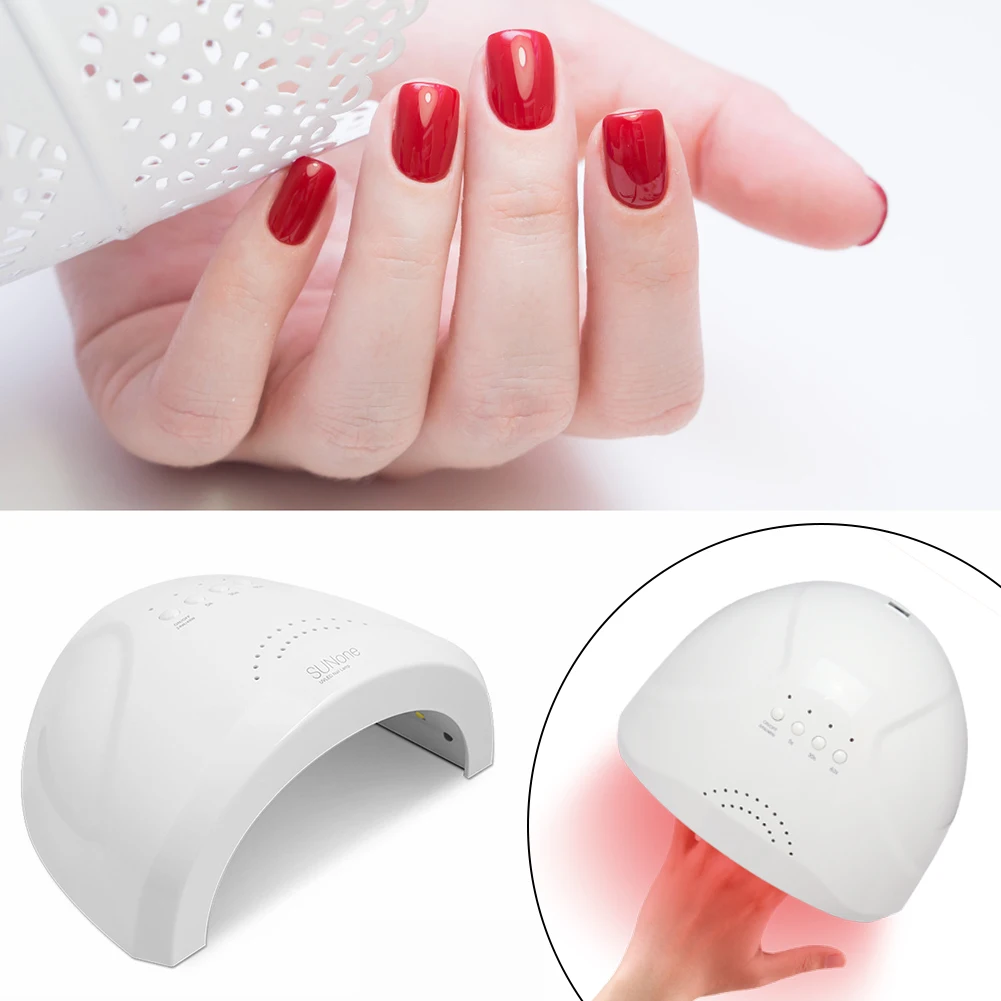 

48W UV LED Nail Art Lamp Classic Colors and Simple Durable Design Gel Polish Dryer Timing Manicure Curing Drying Light
