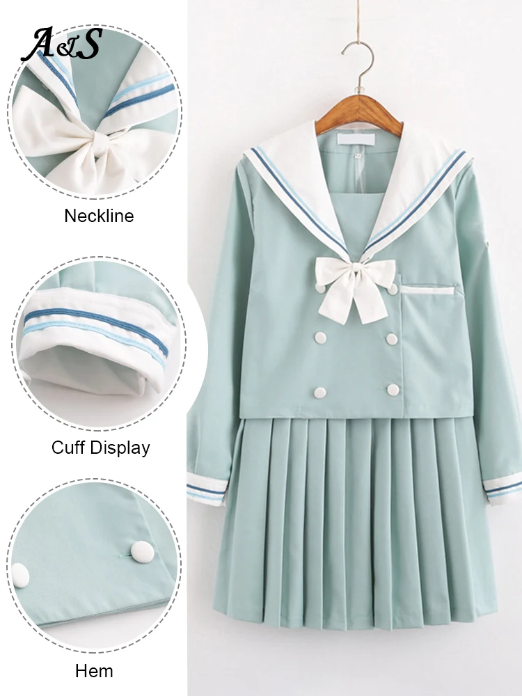 Японская школьная Униформа Anbenser стандартный костюм матросца колледжа JK базовые