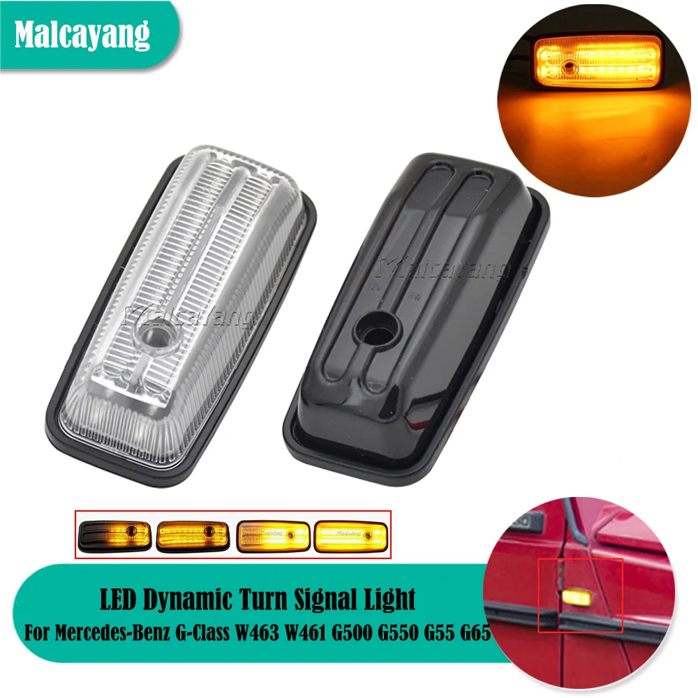 

NEW LED Dynamic Turn Signal Light For Mercedes-Benz G-Class W463 W461 G500 G550 G55 G65 Side Mirror Blinker Sequential Repeater