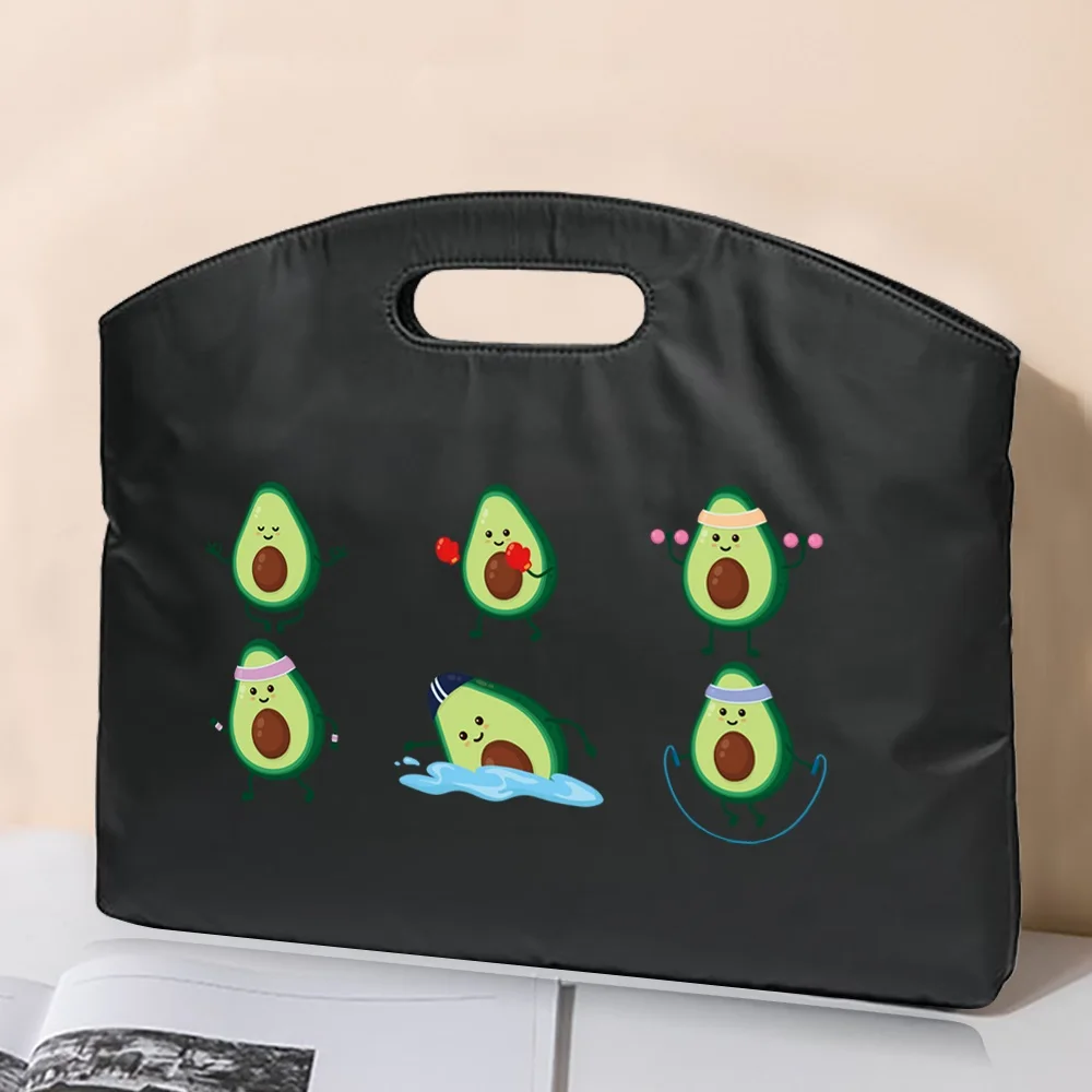 Business Office Briefcase Handbag Avocado Print Tote Computer Case Sleeve Laptop Bag Casual Unisex File Conference Document Bag