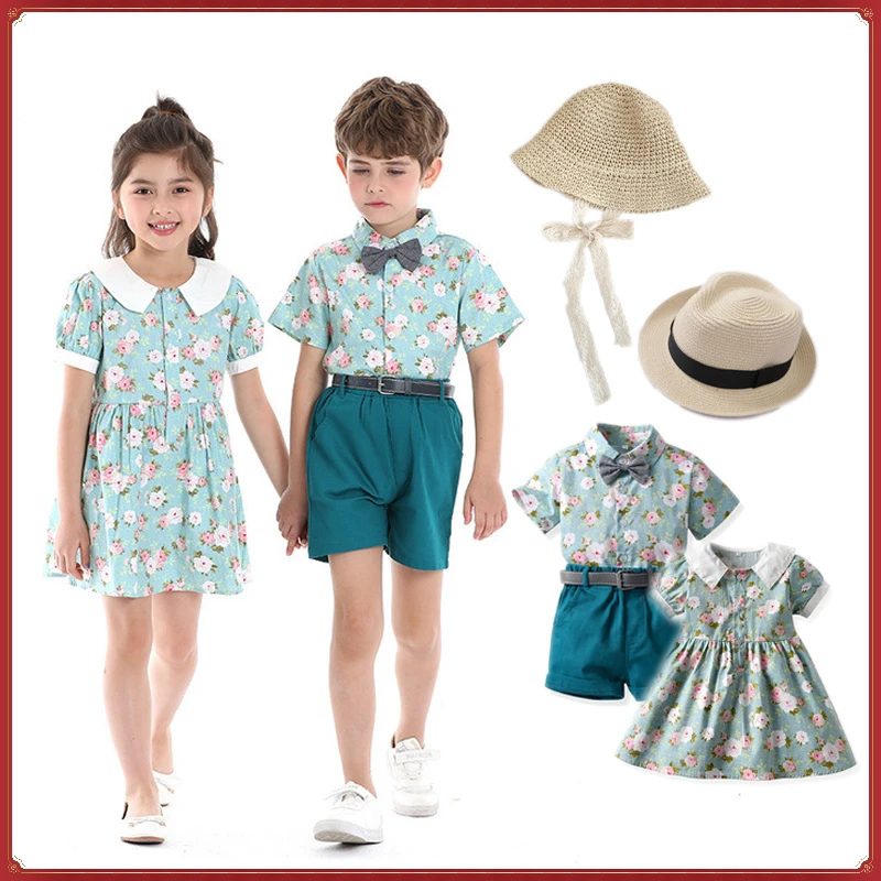 

Комплект летней детской одежды, рубашка-поло и шорты