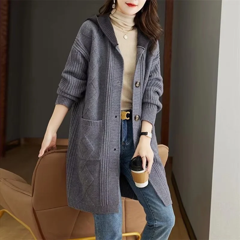 Новый весенне-осенний кардиган свитер куртка с длинными рукавами повседневный