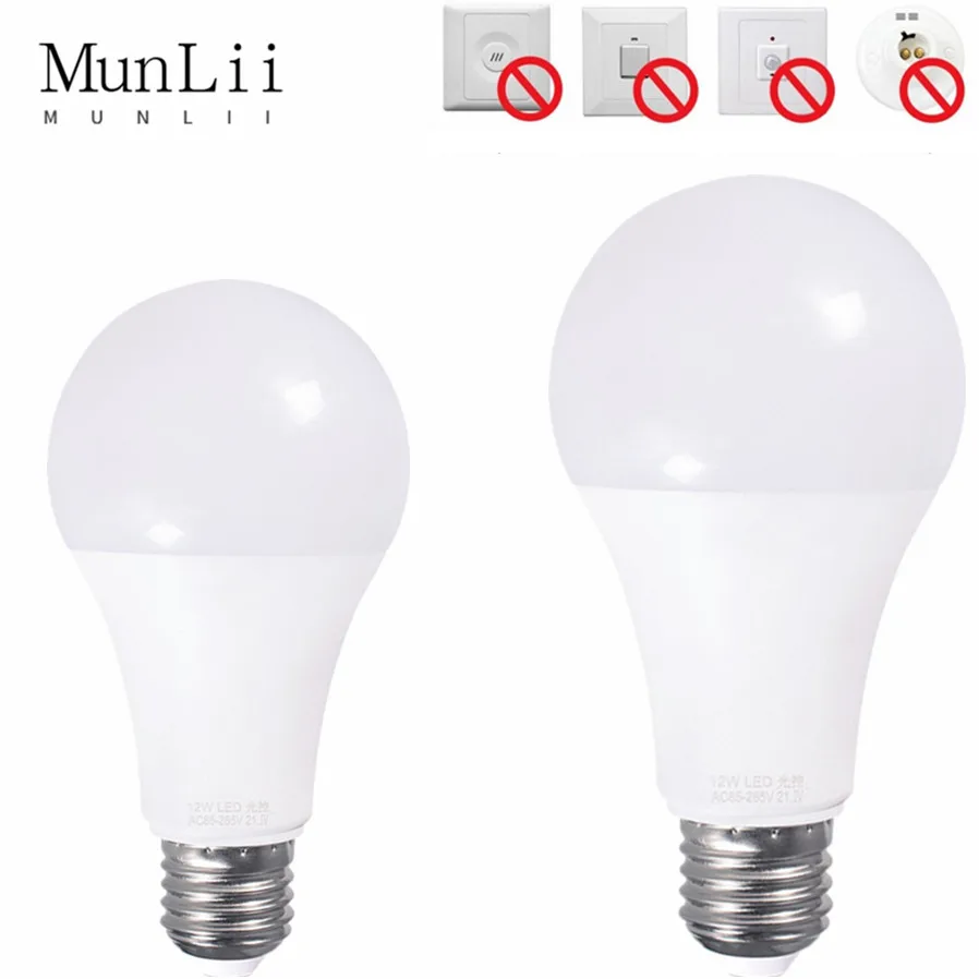 

LED Sensor Bulb E27 5W 7W 9W 12W Dusk to Dawn Smart Lamp Bulb AC85V-265V Day Night Light Auto On/Off For Stair Hallway Pathway