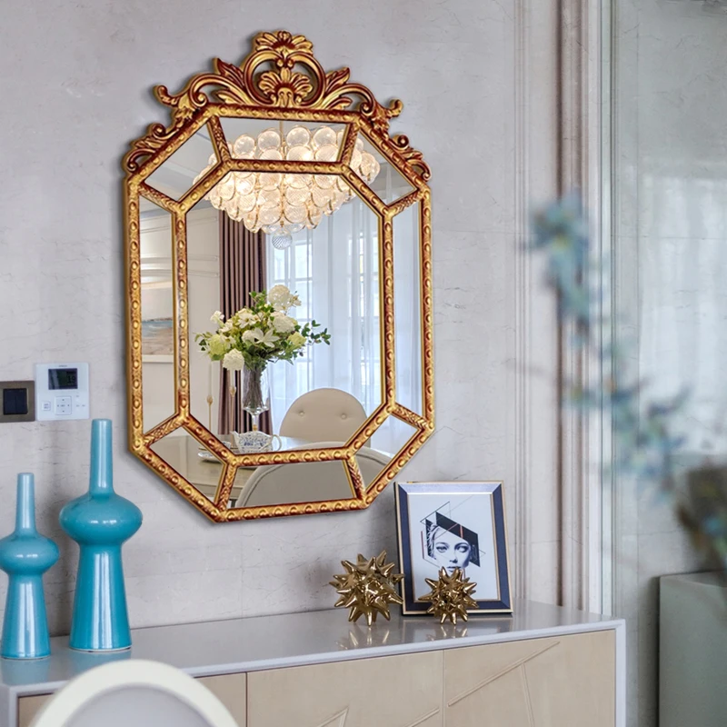 

Elegant Wall Irregular Mirror Decoration Home Bathroom Wall Mirror Girls Elegant Elegant Large Dormitory House Decor TY100YH