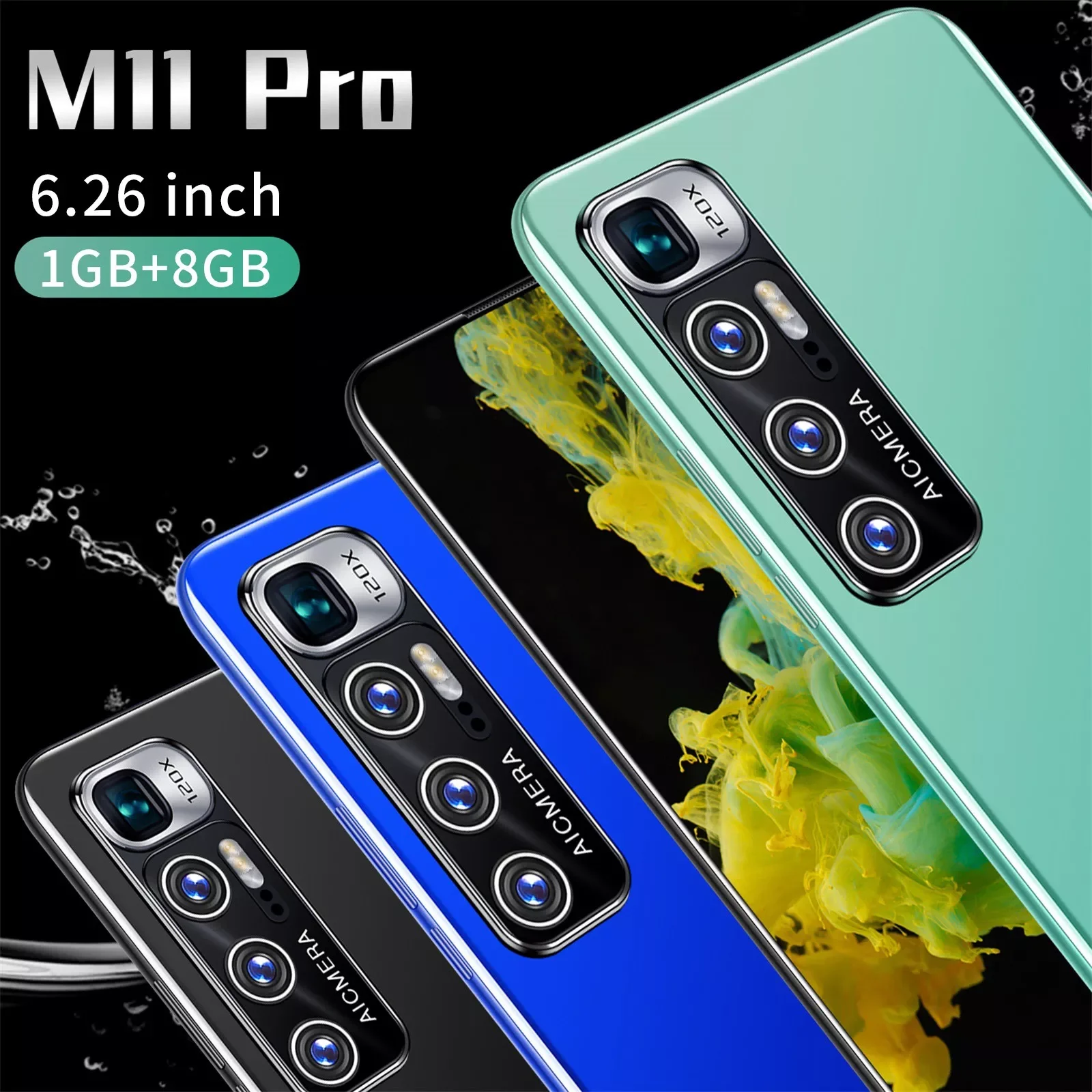 2021 M11 Pro Smartphone Android 6.0 1G RAM + 8G ROM Smart Phones 6.8 Inch HD Face Unlock 2600Mah Cell Mobile Phone Telephone enlarge