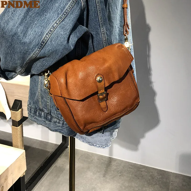 Natural soft genuine leather ladies messenger bag organizer fashion literary luxury real cowhide women daily party shoulder bag