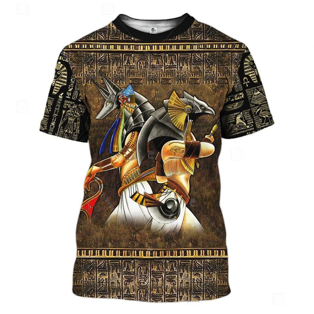 

CLOOCL Men T-shirt 3D Graphics Gods of Ancient Egypt Printed Women T Shirt Unisex Short Sleeve Fashion Casual Crew Neck Tops