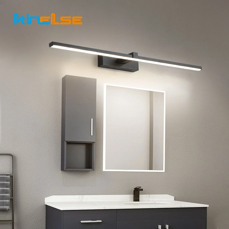 

Modern LED Mirror Light Picture Light Brushed Aluminum Simple Long Strip Bathroom Makeup Vanity Mirror Cabinet Sconce Wall Lamp