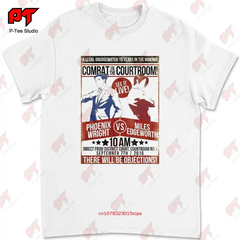 Футболка Ace Attorney Combat In The Courtroom Phoenix Wright Edgeworth Game RJQR