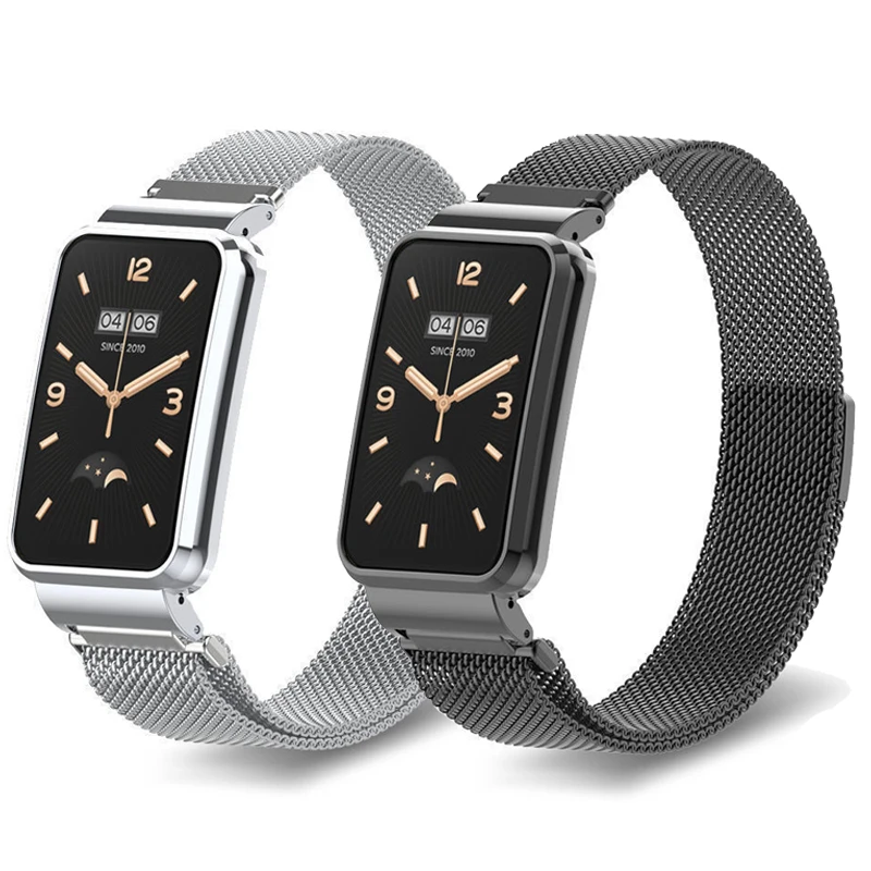 

Корпус и ремешок для смарт-часов Xiaomi Band 7 Pro, браслет из нержавеющей стали, магнитные металлические браслеты для Mi Band 7 Pro, защитный чехол