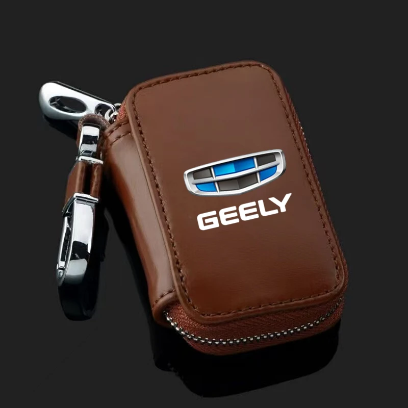 

Кожаный защитный чехол для автомобильных ключей, карбоновый чехол для автомобильных ключей, для geely coolray atlas Emgrand X7 EC7 Boyue CK2 GC6, детали LC