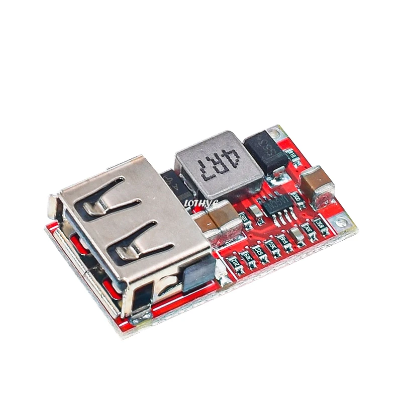 

10 шт., понижающий преобразователь постоянного тока, 6-24 В, 12 В/24 В в 5 В, 3 А, для автомобиля, высокоэффективный модуль источника питания 12 В, 5 В