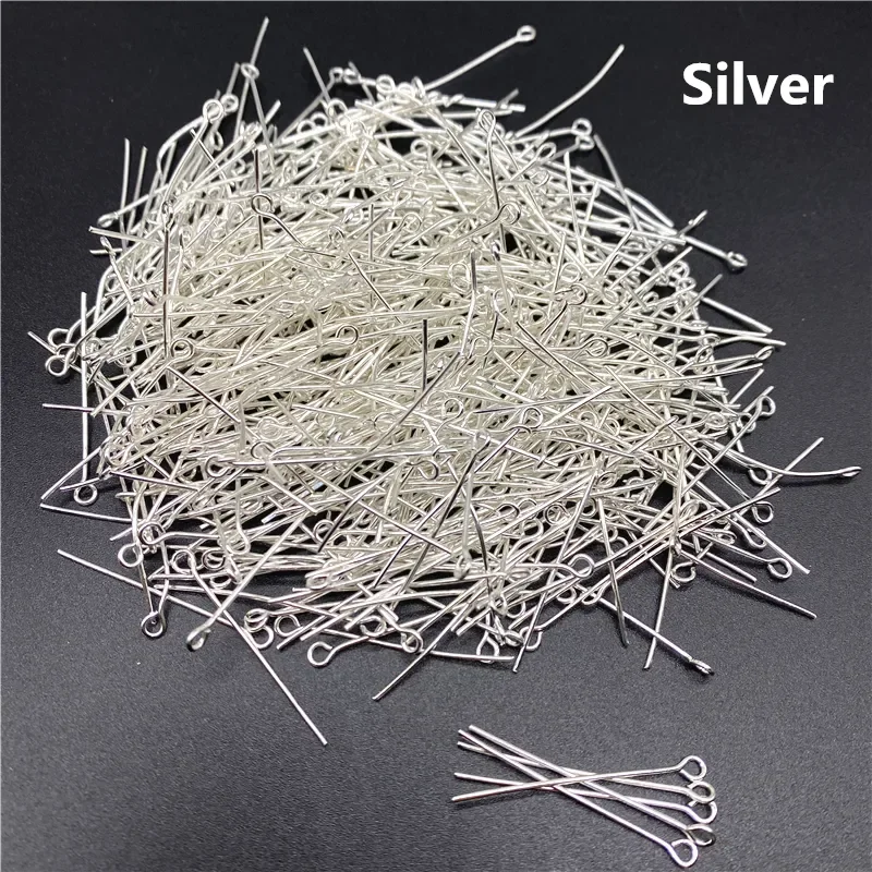 Eye Head Pins 15/20/25/30/35/40/45/50/60mm Eye Pins Findings For Diy Jewelry Making Jewelry Accessories Supplies