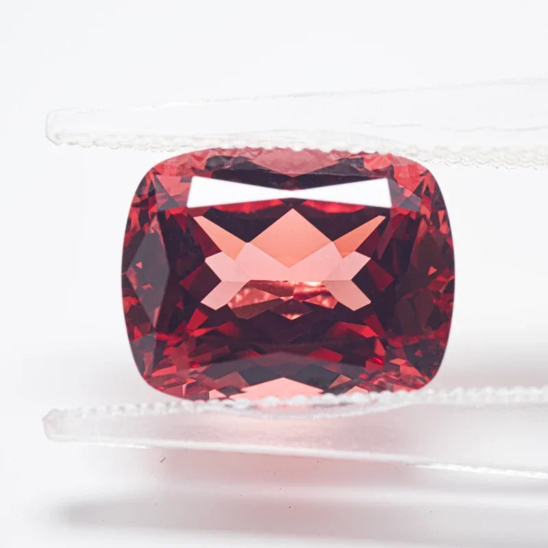 Выращен в лаборатории Padparadscha огненный цветок лотоса прямоугольная форма подушки