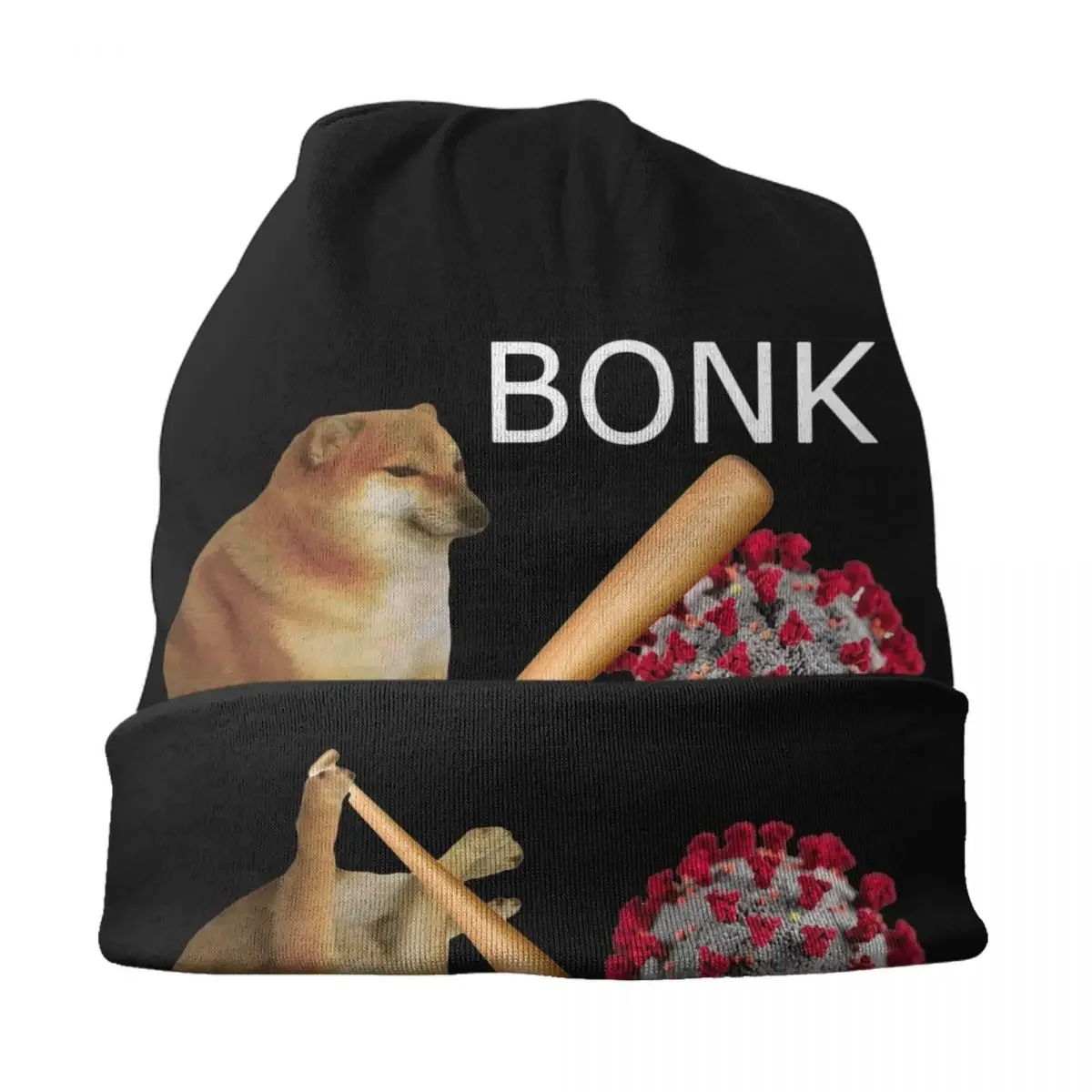 Шапка Cheems virones Bonk шапки вязаная шапка в стиле хип-хоп для женщин и мужчин теплая