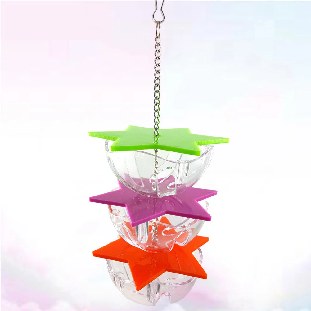 

Parrot Feeder Toy Cockatiel Toys Multi-layer Foraging Bird Hanging Interactive Parakeet Parrots