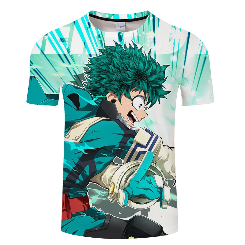 

New My Hero Academia Printed 3D T-shirt Boys Girls Kids Summer Clothes Short Sleeve Fashion T Shirts Harajuku Style Tee Top Male